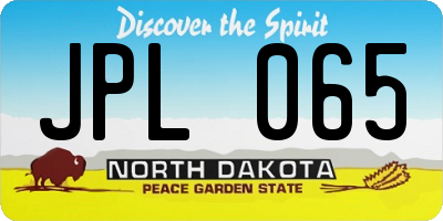 ND license plate JPL065