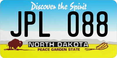 ND license plate JPL088