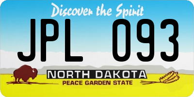 ND license plate JPL093