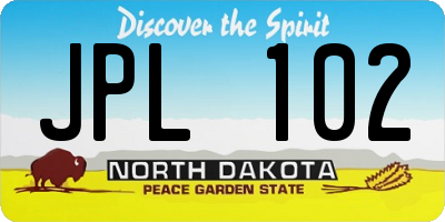 ND license plate JPL102