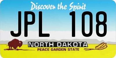 ND license plate JPL108