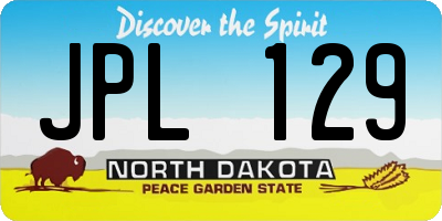 ND license plate JPL129