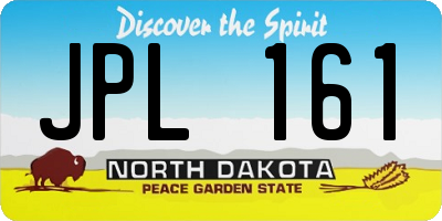 ND license plate JPL161