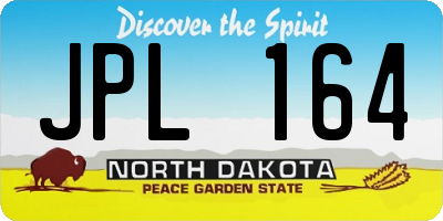 ND license plate JPL164
