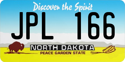 ND license plate JPL166