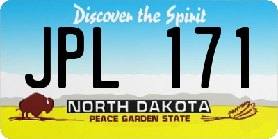 ND license plate JPL171