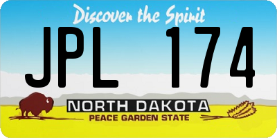 ND license plate JPL174