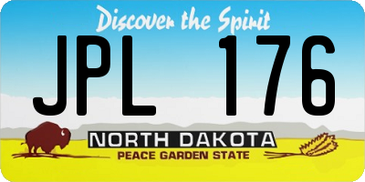 ND license plate JPL176