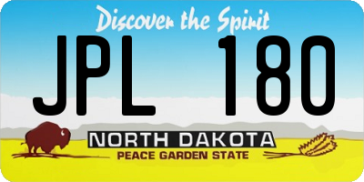 ND license plate JPL180