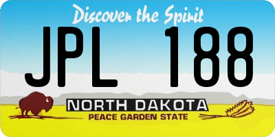 ND license plate JPL188