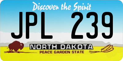ND license plate JPL239