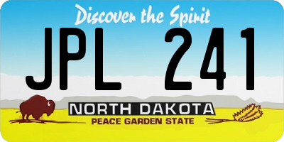 ND license plate JPL241