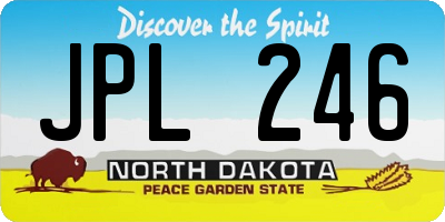 ND license plate JPL246