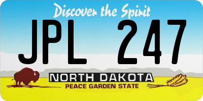 ND license plate JPL247