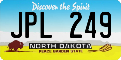 ND license plate JPL249