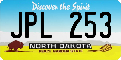 ND license plate JPL253