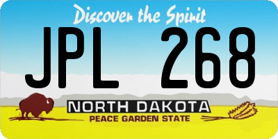 ND license plate JPL268