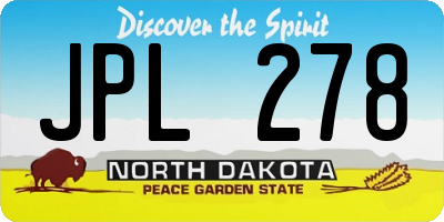 ND license plate JPL278