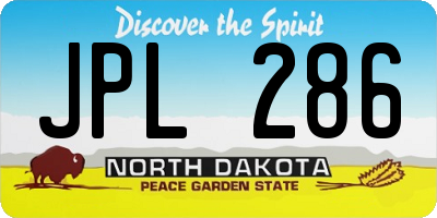 ND license plate JPL286