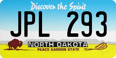 ND license plate JPL293