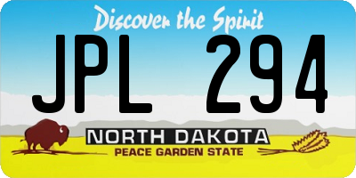 ND license plate JPL294