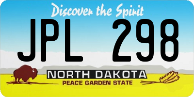 ND license plate JPL298