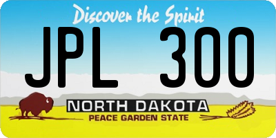 ND license plate JPL300