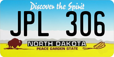 ND license plate JPL306