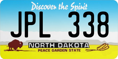 ND license plate JPL338