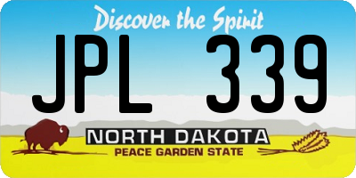 ND license plate JPL339