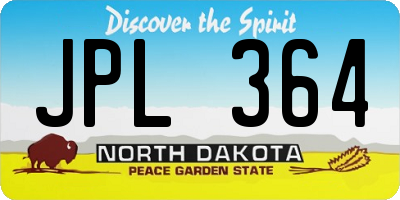 ND license plate JPL364