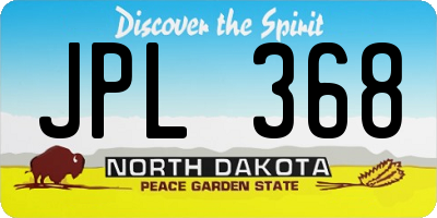 ND license plate JPL368