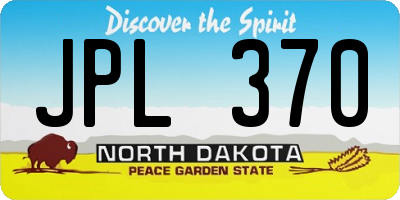 ND license plate JPL370