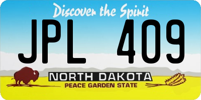 ND license plate JPL409