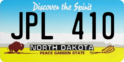 ND license plate JPL410