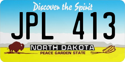 ND license plate JPL413