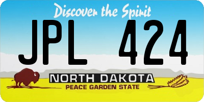 ND license plate JPL424