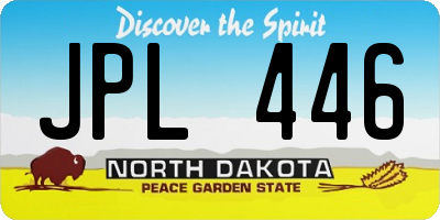 ND license plate JPL446