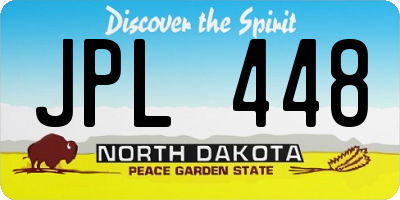 ND license plate JPL448