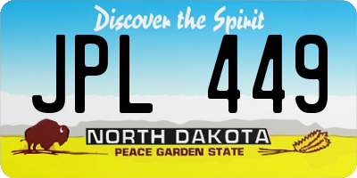 ND license plate JPL449