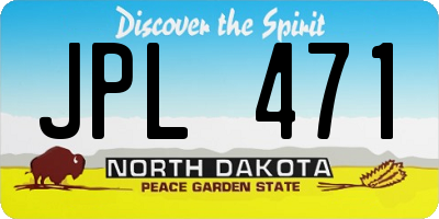 ND license plate JPL471