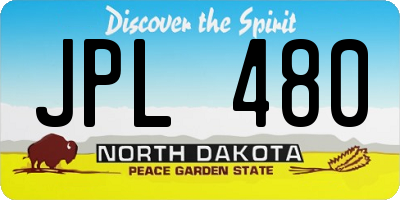 ND license plate JPL480
