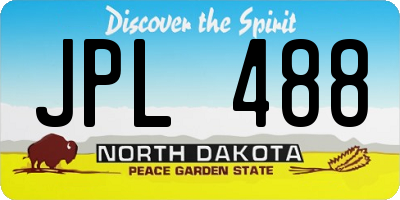 ND license plate JPL488
