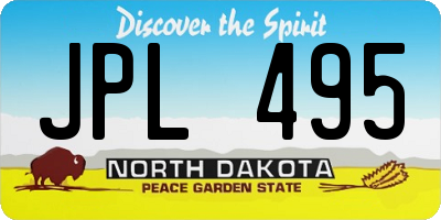 ND license plate JPL495