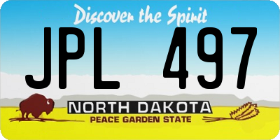 ND license plate JPL497