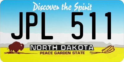 ND license plate JPL511