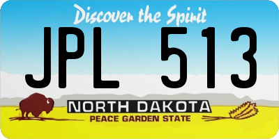 ND license plate JPL513