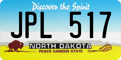 ND license plate JPL517