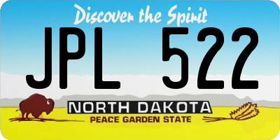 ND license plate JPL522