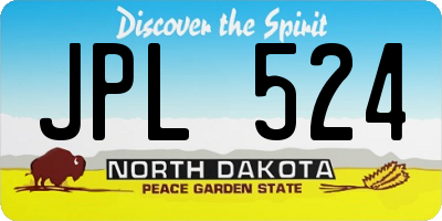 ND license plate JPL524